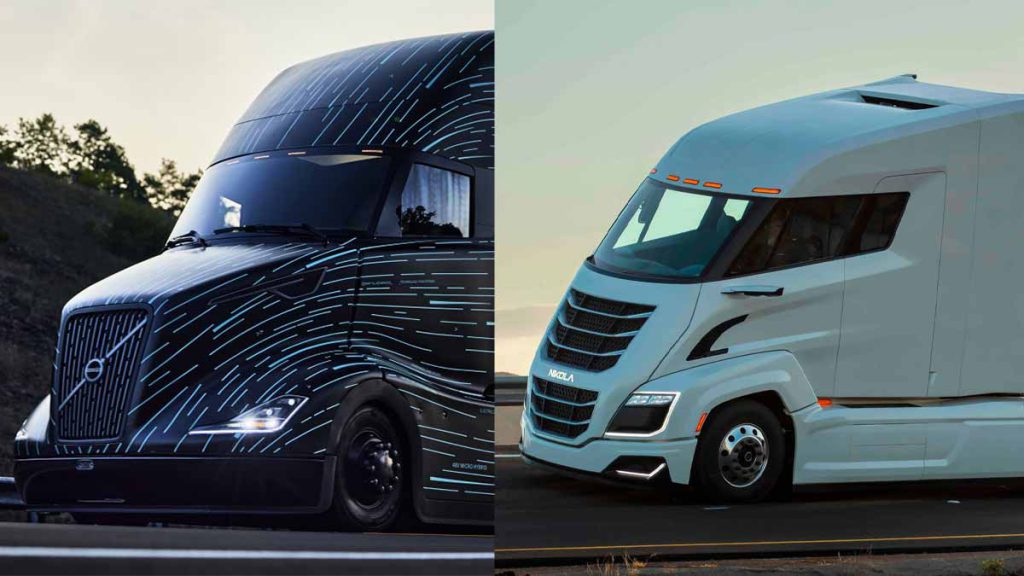 مقایسه تو ابر کامیون جهان + سوپر تراک ولوو با ابر تراک نیکولا